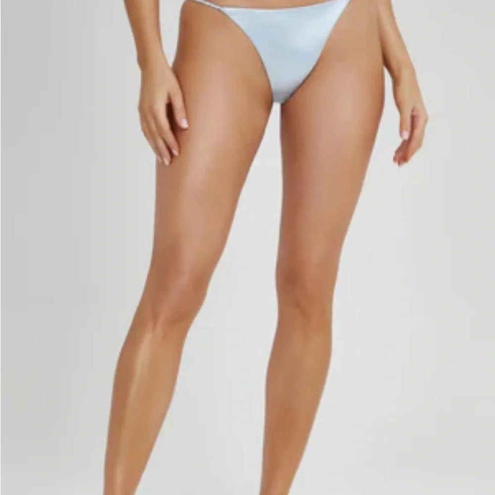 Meshki Melina Braided Bikini Bottoms Arctic Blue - Picture 2 of 10